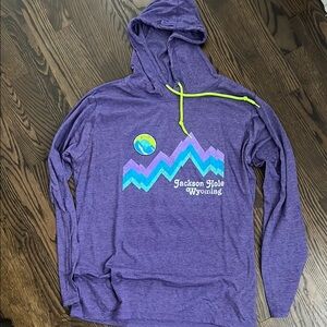 Purple Jackson Hole Wyoming Lightweight Hoodie
